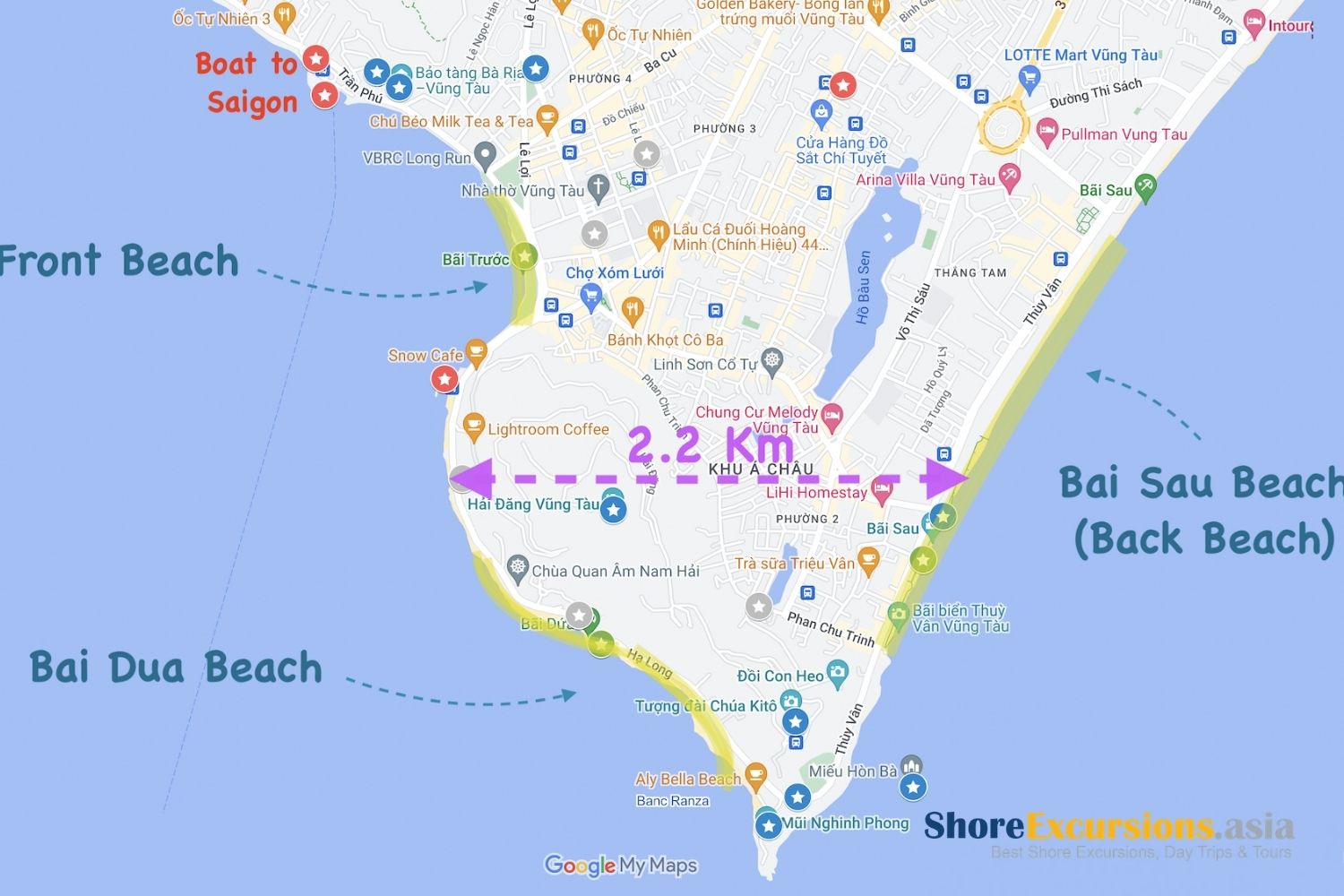 Address and Map Overview - Vung Tau Front Beach