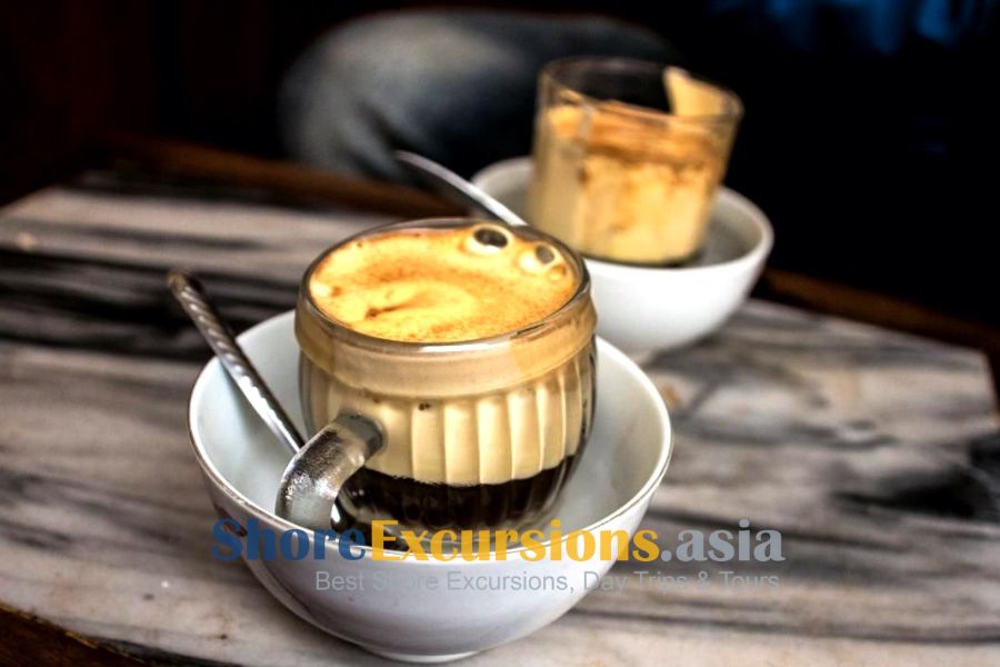 Egg coffee on Hanoi shore excursions