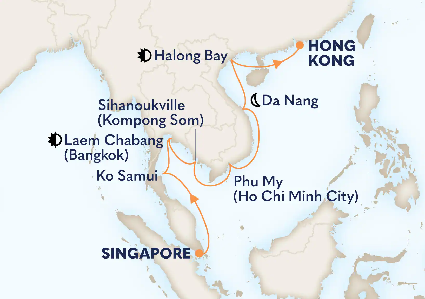 HAL Westerdam shore excursions - Itinerary Dec 06