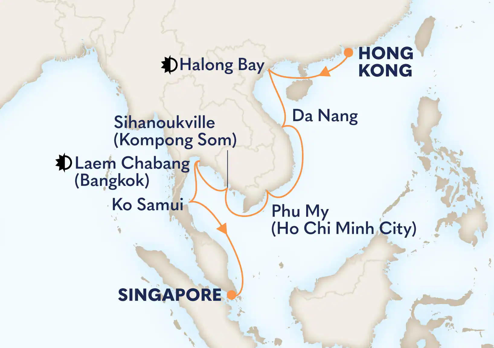 HAL Westerdam shore excursions - Itinerary Nov 22