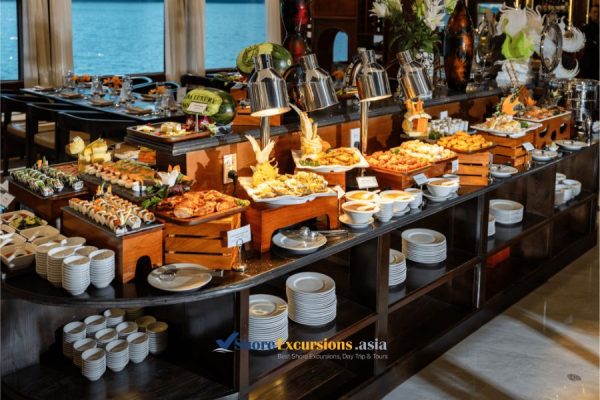 Hera luxury day cruise buffet lunch - Halong Bay shore excursions