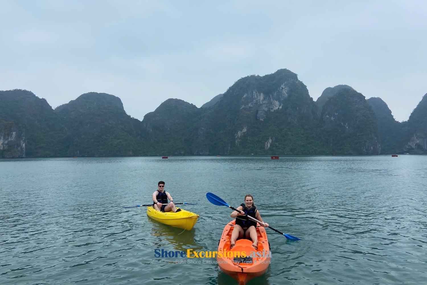 Kayaking in Halong Bay