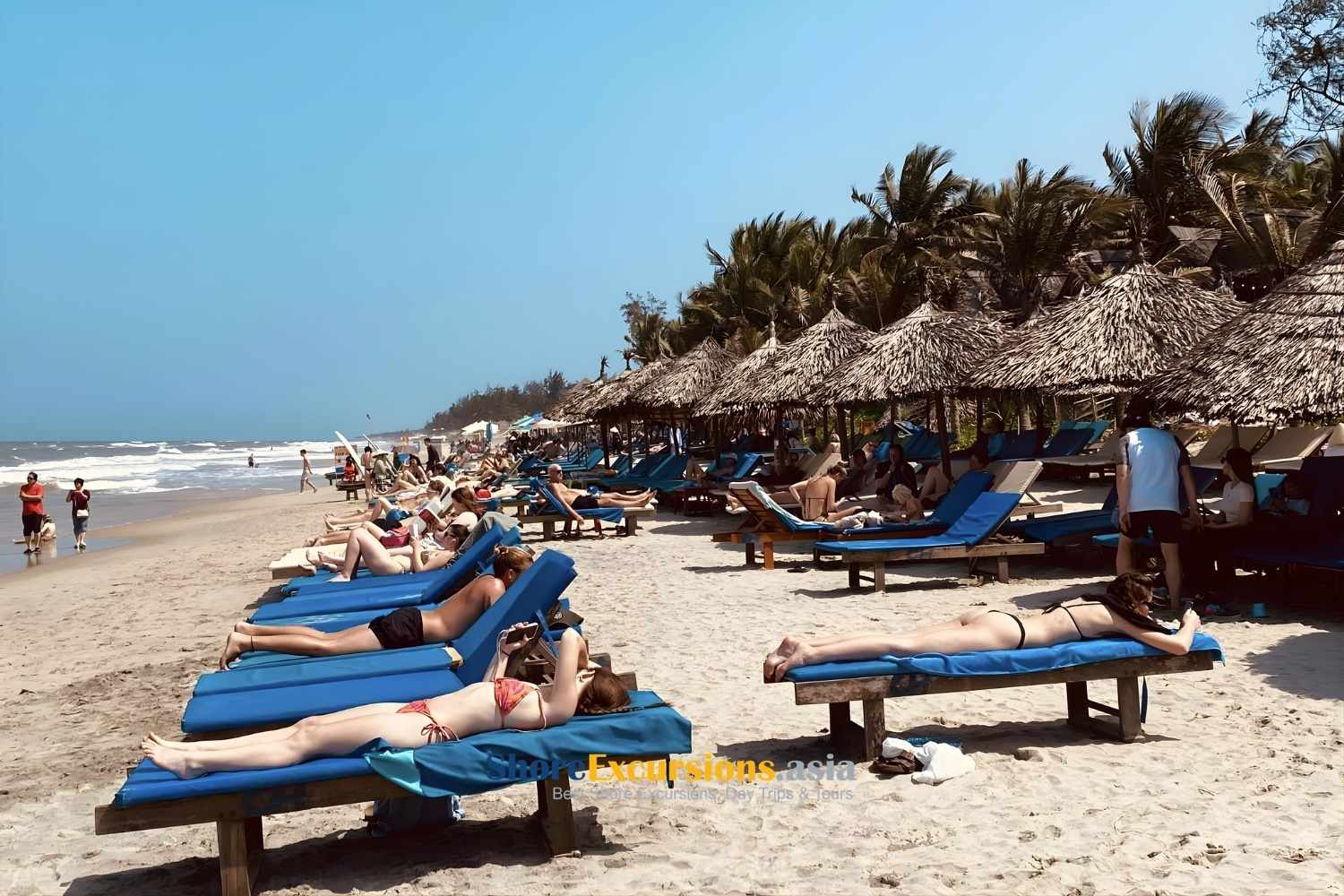 Relaxing on the An Bang Beach