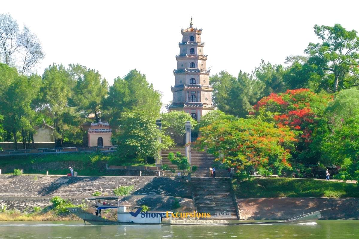 Riverside Views from Thien Mu Pagoda - Vietnam Shore Excursions